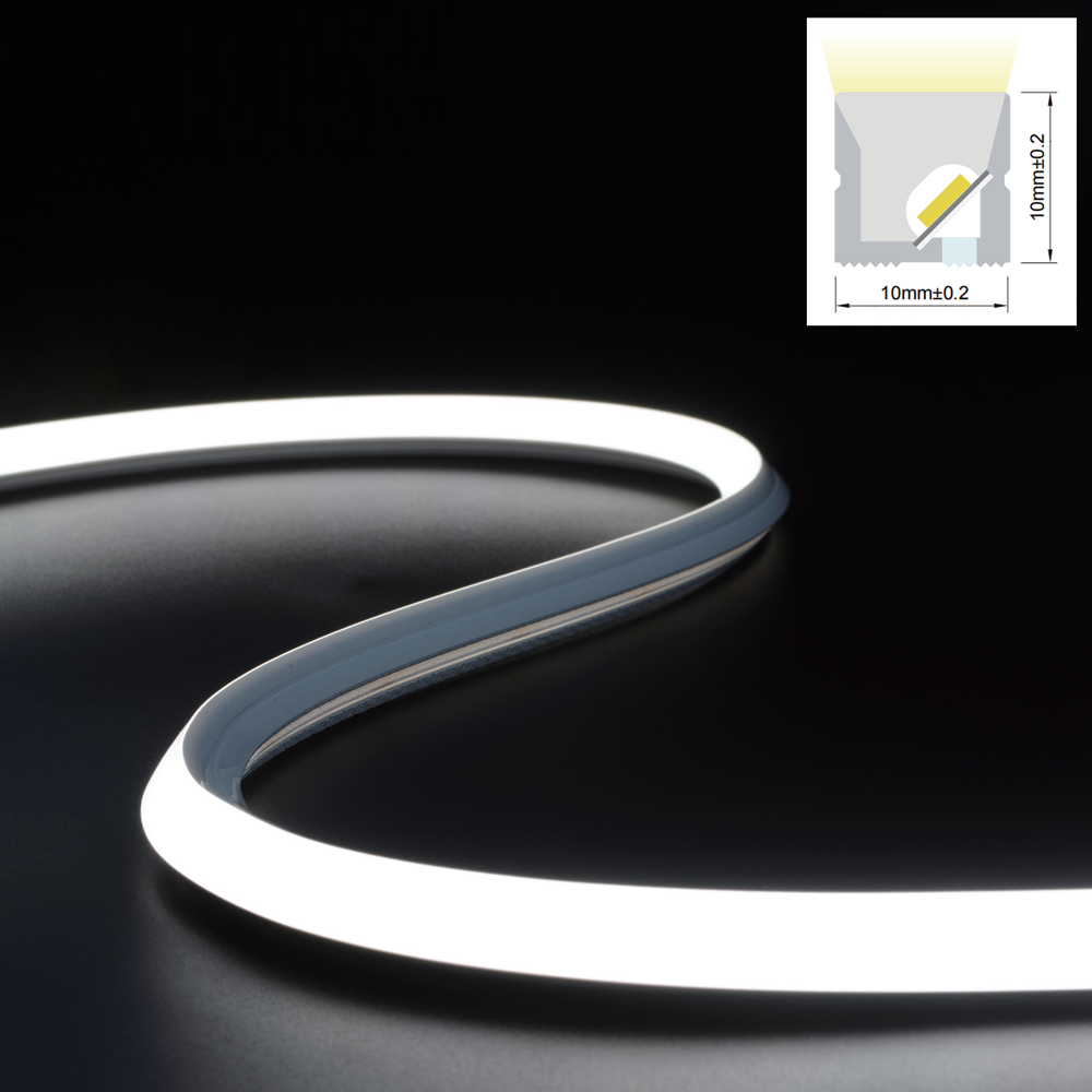 3D 1010 Silicone LED Neon Flex, 10mm Dual-Bend Neon Strip for Side and Top Flex