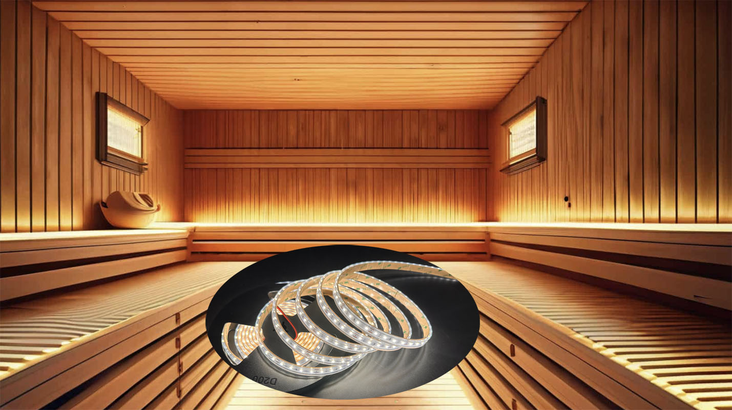 Sauna led strip application
