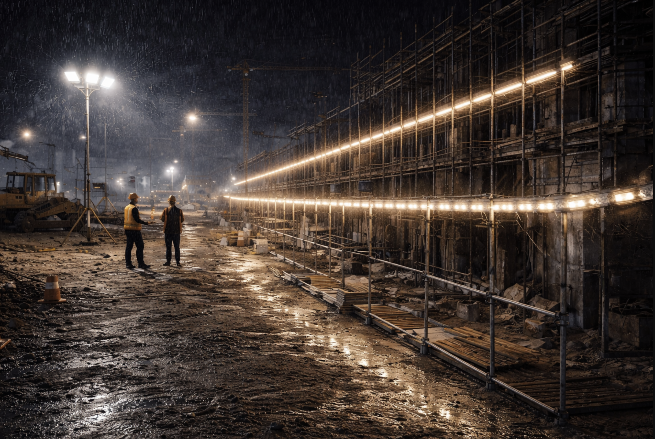 Calculate Lighting Coverage for Construction Sites